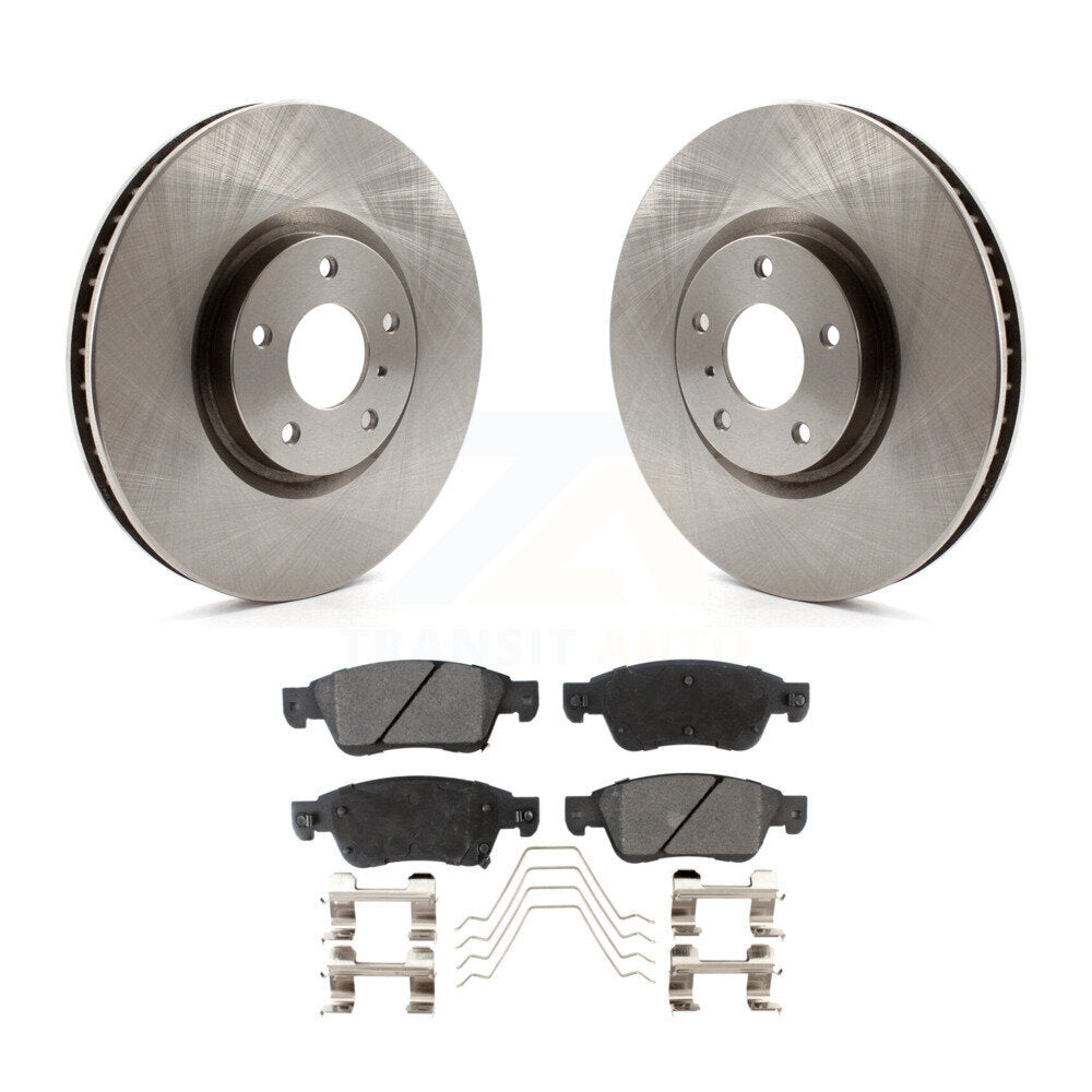 Front Disc Brake Rotors And Ceramic Pads Kit For INFINITI G37 G35 Q60