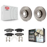 Front Disc Brake Rotors And Ceramic Pads Kit For INFINITI G37 G35 Q60