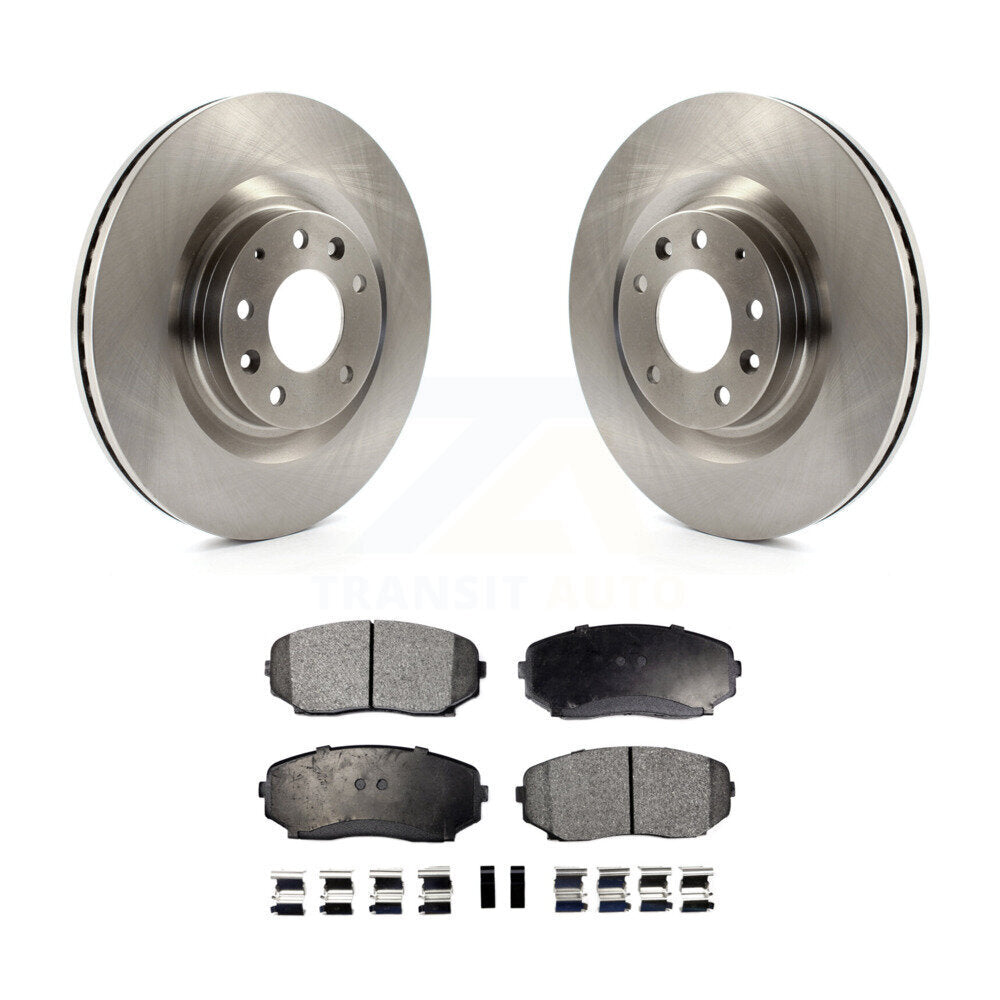 Front Disc Brake Rotors And Ceramic Pads Kit For 2007-2015 Mazda CX-9