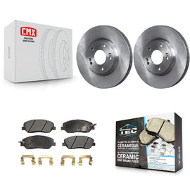 [Front] 2007-2009 Hyundai Santa Fe Premium OE Brake Rotors & Ceramic Pads Kit For Max Braking