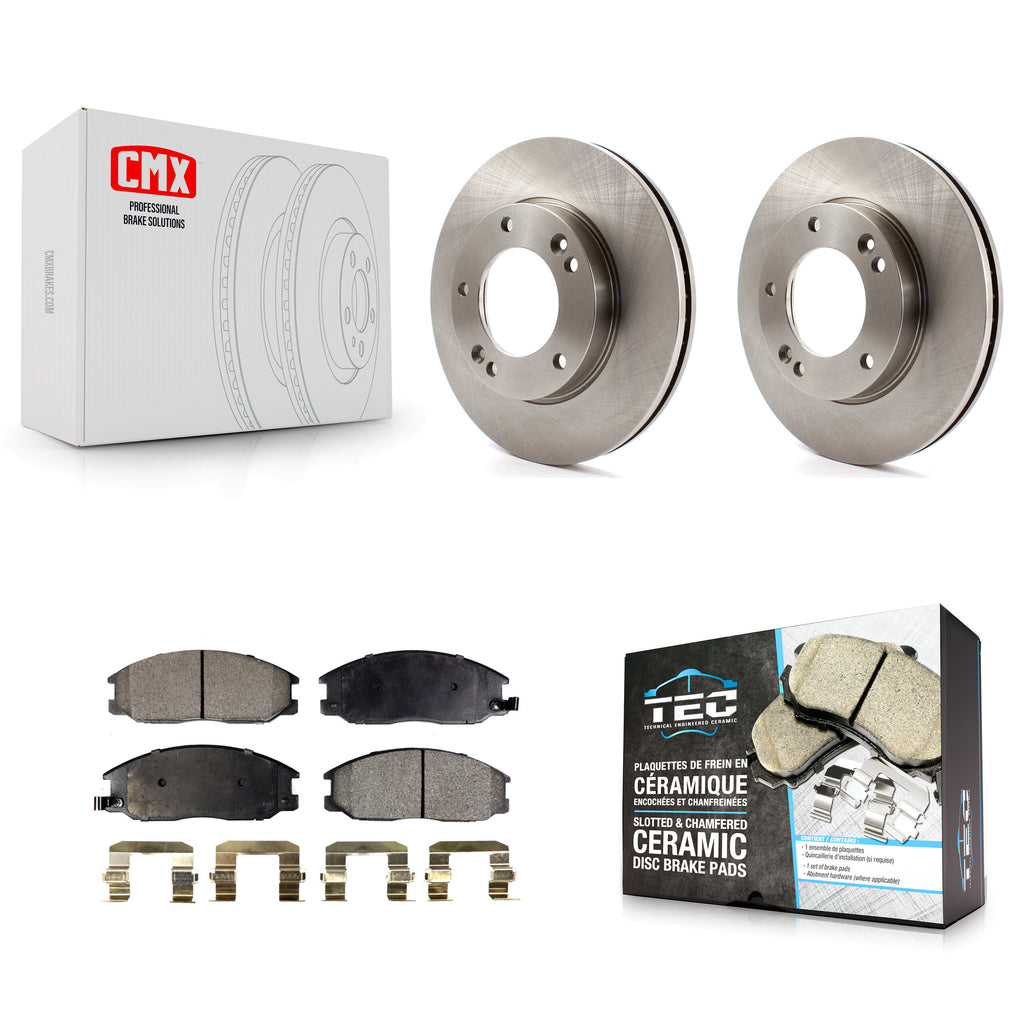 [Front] 2007-2009 Kia Sorento Premium OE Brake Rotors & Ceramic Pads Kit For Max Braking