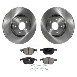 Front Brake Rotors & Ceramic Pad Kit For Ford Escape Volvo C-Max S40 C70 C30 V50