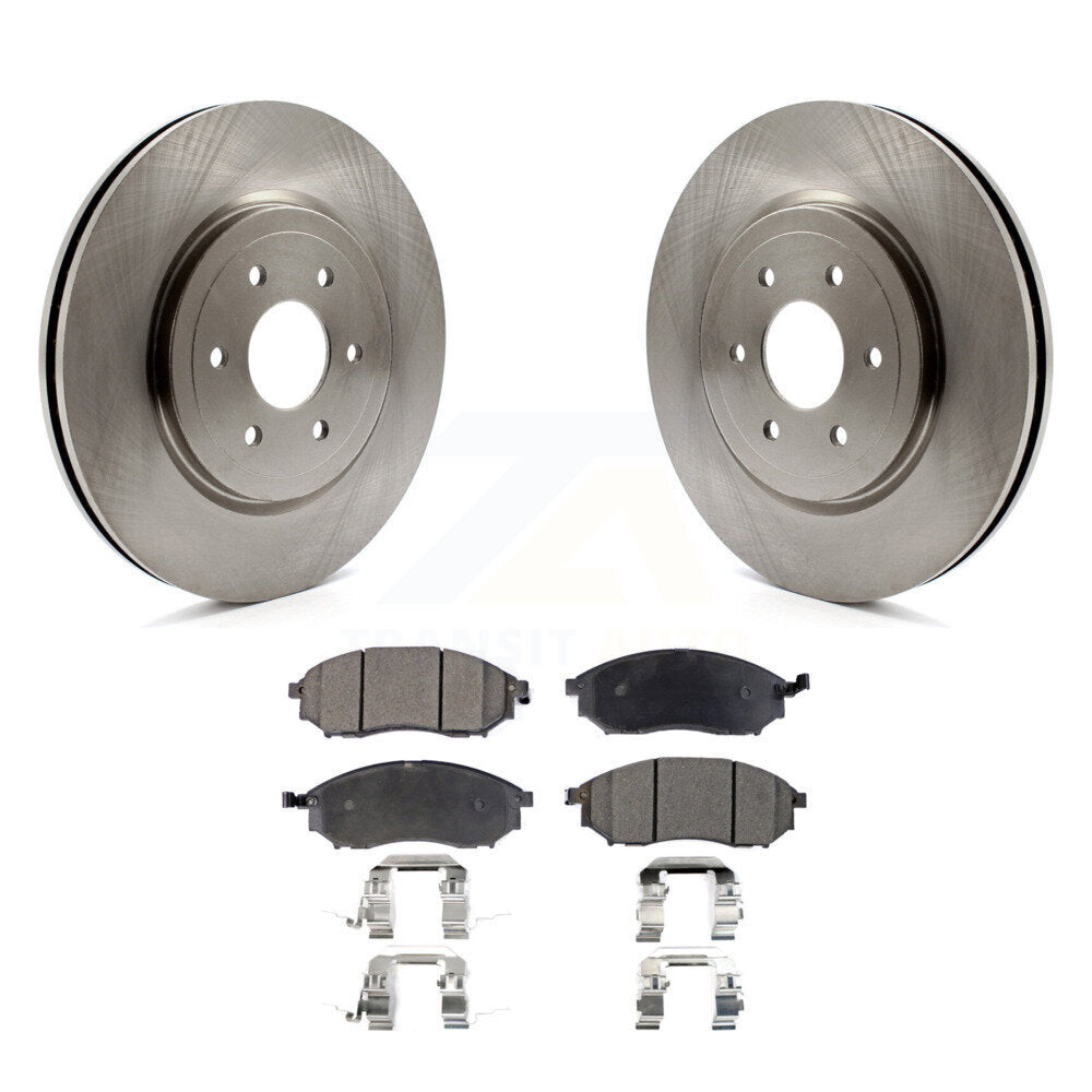 Front Disc Brake Rotors And Ceramic Pad Kit For 2008-2012 Nissan Pathfinder 5.6L