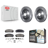 Front Brake Rotor Ceramic Pad Kit For Toyota Highlander Sienna Lexus RX350 NX300