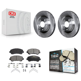 Front Disc Brake Rotors And Ceramic Pads Kit For Nissan Rogue Select
