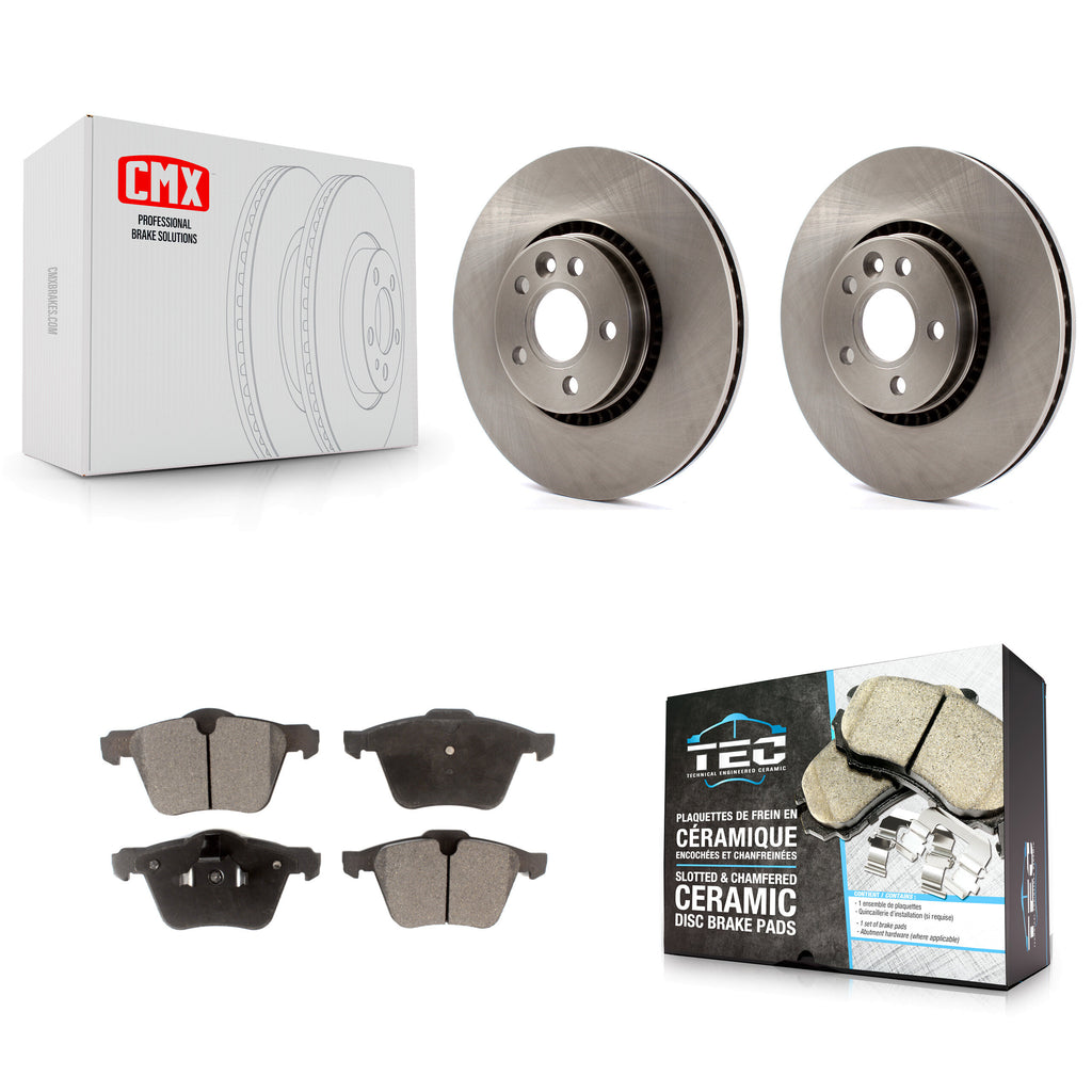 Front Brake Rotor & Ceramic Pad Kit For Volvo S60 XC70 S80 V60 Cross Country V70