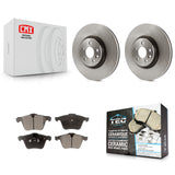 Front Disc Brake Rotors And Ceramic Pads Kit For Volvo S60 XC70 S80 V60 V70
