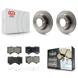 Front Disc Brake Rotors And Ceramic Pads Kit For Toyota Land Cruiser Lexus LX570