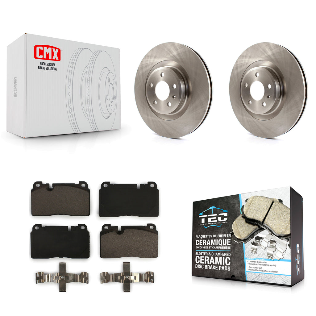 Front Disc Brake Rotors And Ceramic Pads Kit For Audi Q5
