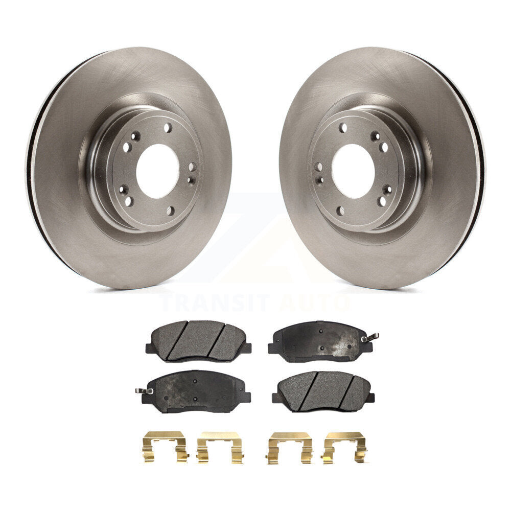 Front Disc Brake Rotors And Ceramic Pads Kit For 2009-2011 Hyundai Genesis 3.8L