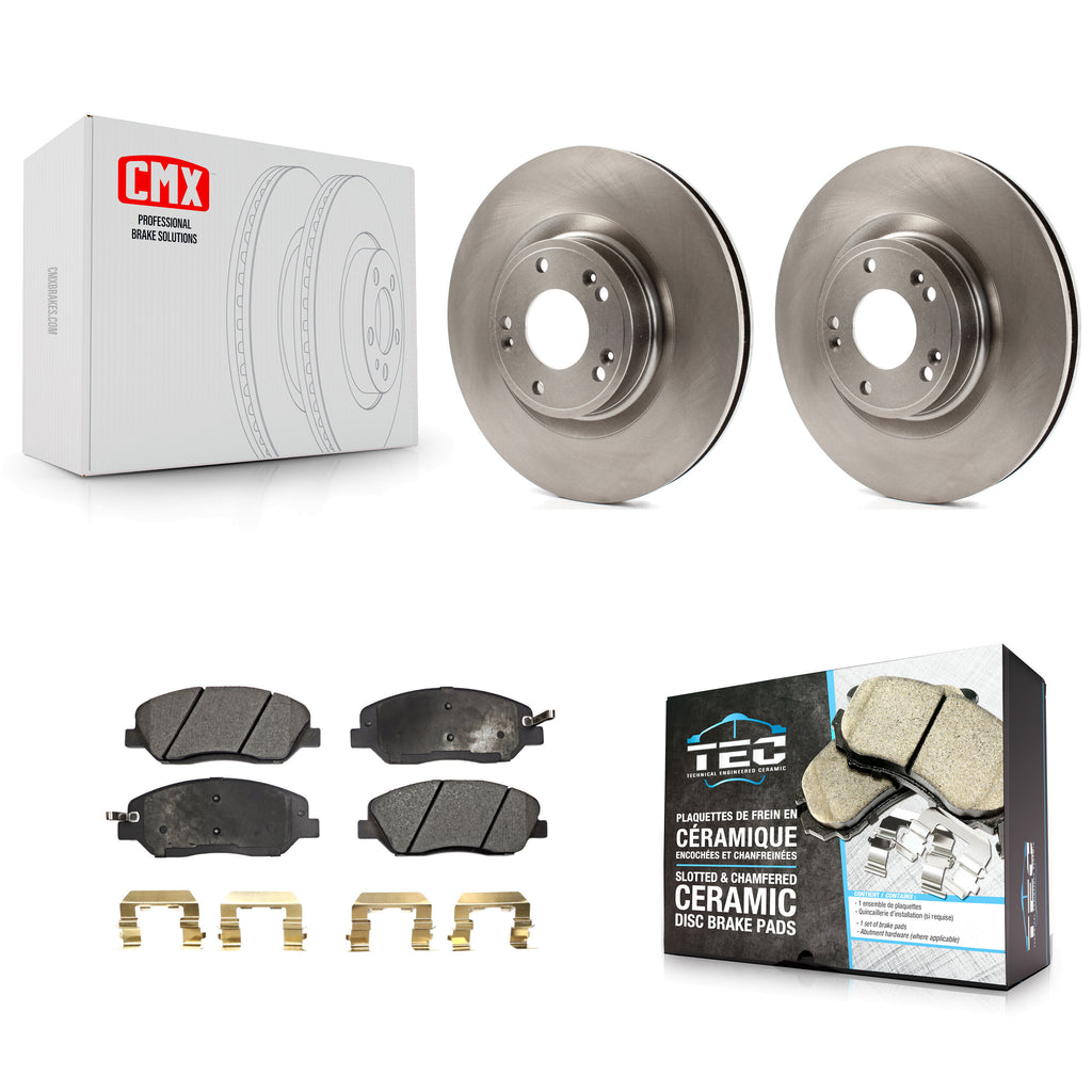 [Front] 2009-2011 Hyundai Genesis 3.8L Premium OE Brake Rotors & Ceramic Pads Kit For Max Braking
