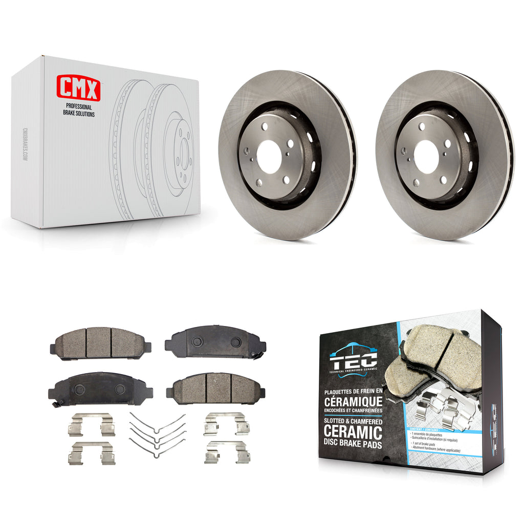 [Front] 2009-2016 Toyota Venza Premium OE Brake Rotors & Ceramic Pads Kit For Max Braking