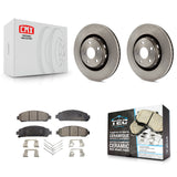 [Front] 2009-2016 Toyota Venza Premium OE Brake Rotors & Ceramic Pads Kit For Max Braking