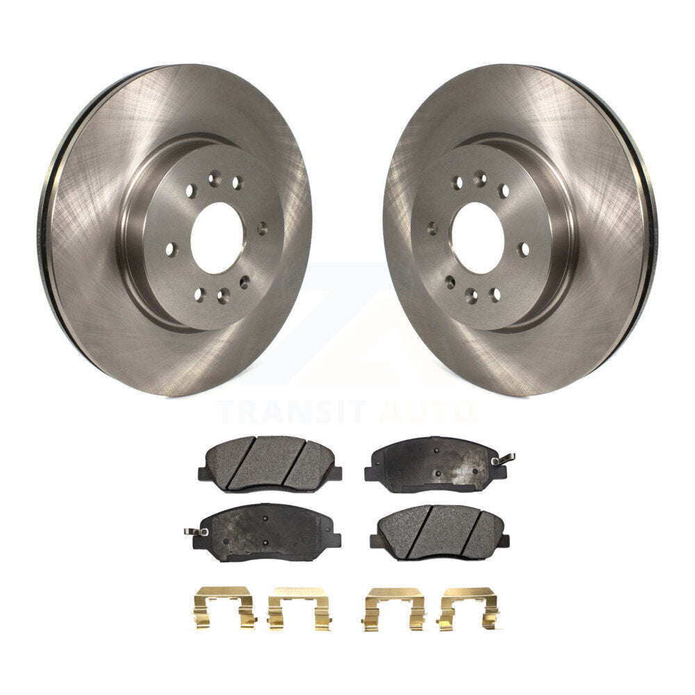 Front Disc Brake Rotors And Ceramic Pads Kit For 2009-2011 Kia Borrego