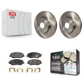 [Front] 2009-2011 Kia Borrego Premium OE Brake Rotors & Ceramic Pads Kit For Max Braking