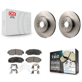 [Front] 2011-2014 Honda Odyssey Premium OE Brake Rotors & Ceramic Pads Kit For Max Braking