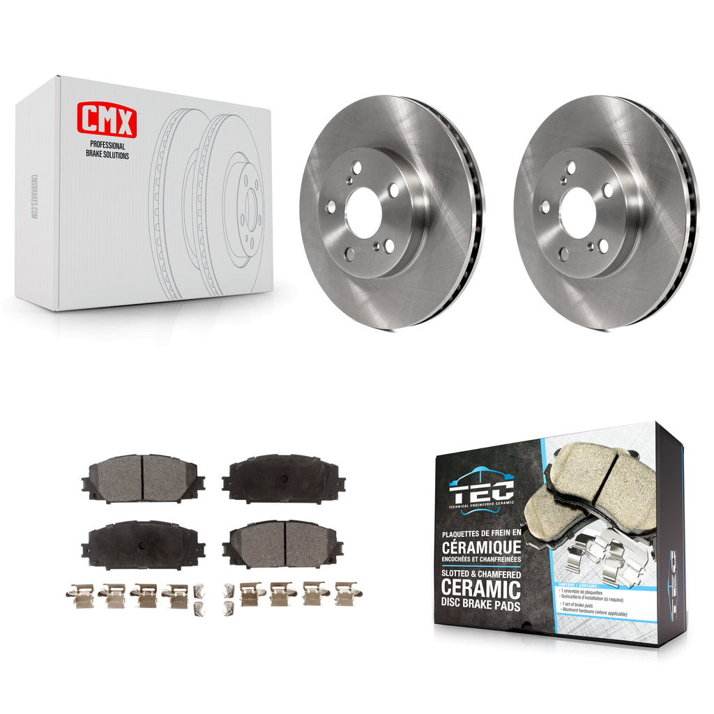 Front Disc Brake Rotor And Ceramic Pad Kit For Toyota Prius Lexus CT200h Plug-In