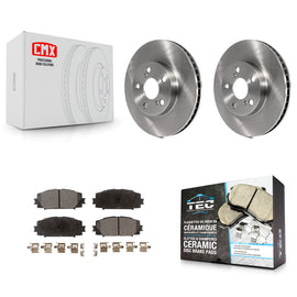 Front Disc Brake Rotor And Ceramic Pad Kit For Toyota Prius Lexus CT200h Plug-In