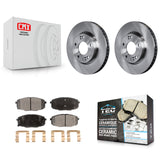 Front Disc Brake Rotors And Ceramic Pads Kit For Kia Forte Koup Forte5