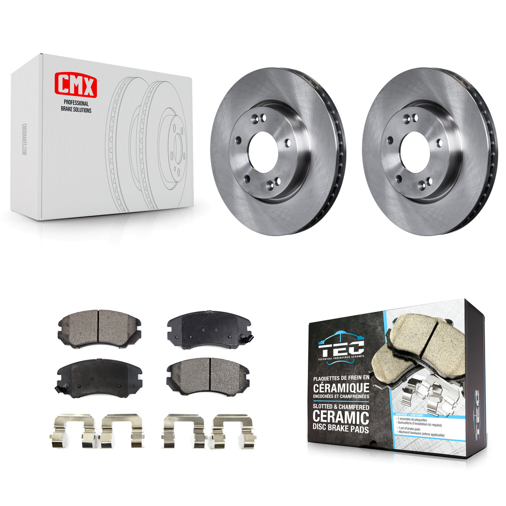 [Front] 2010-2011 Kia Soul 2.0L Premium OE Brake Rotors & Ceramic Pads Kit For Max Braking