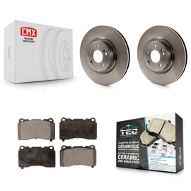 Front Disc Brake Rotors And Ceramic Pads Kit For Hyundai Genesis Coupe