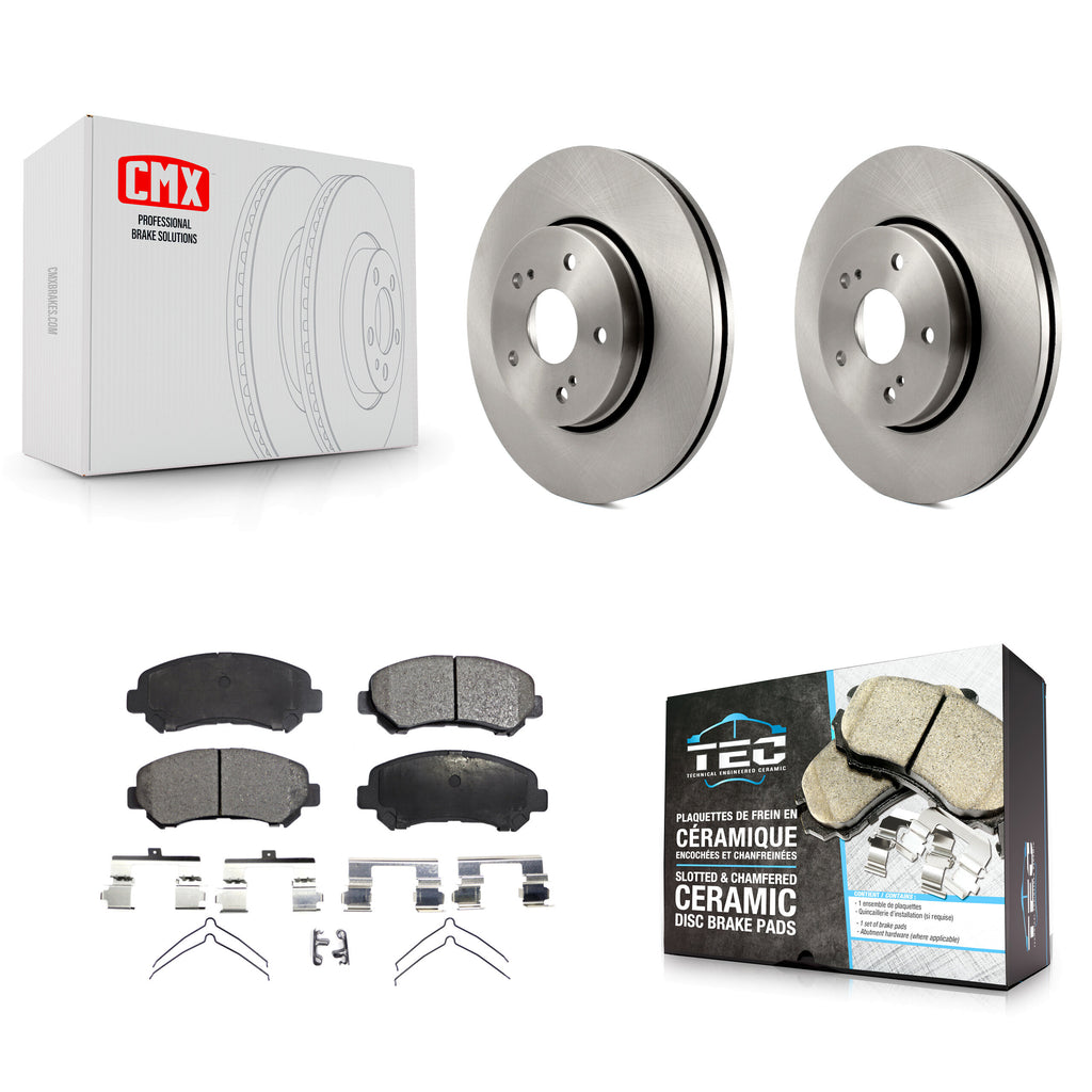 [Front] 2010-2013 Suzuki Kizashi Premium OE Brake Rotors & Ceramic Pads Kit For Max Braking