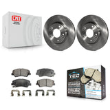Front Brake Rotor Ceramic Pad Kit For Hyundai Elantra Kia Forte Veloster GT Koup