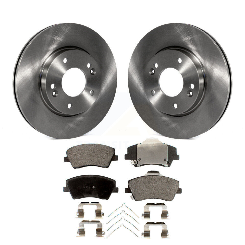 Front Disc Brake Rotors And Ceramic Pads Kit For Hyundai Elantra