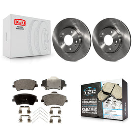 Front Disc Brake Rotors And Ceramic Pads Kit For Hyundai Elantra
