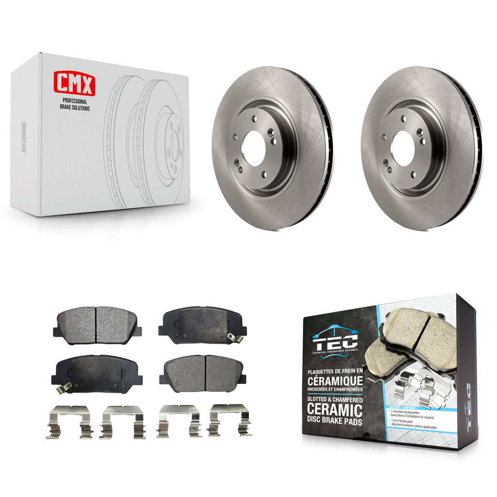 [Front] 2011-2015 Kia Optima 2.0L Premium OE Brake Rotors & Ceramic Pads Kit For Max Braking