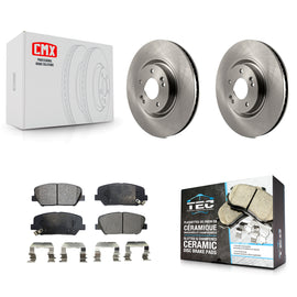 [Front] 2011-2015 Kia Optima 2.0L Premium OE Brake Rotors & Ceramic Pads Kit For Max Braking