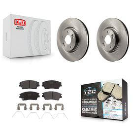[Front] 2017-2021 Kia Sportage Turbocharged Premium OE Brake Rotors & Ceramic Pads Kit For Max Braking