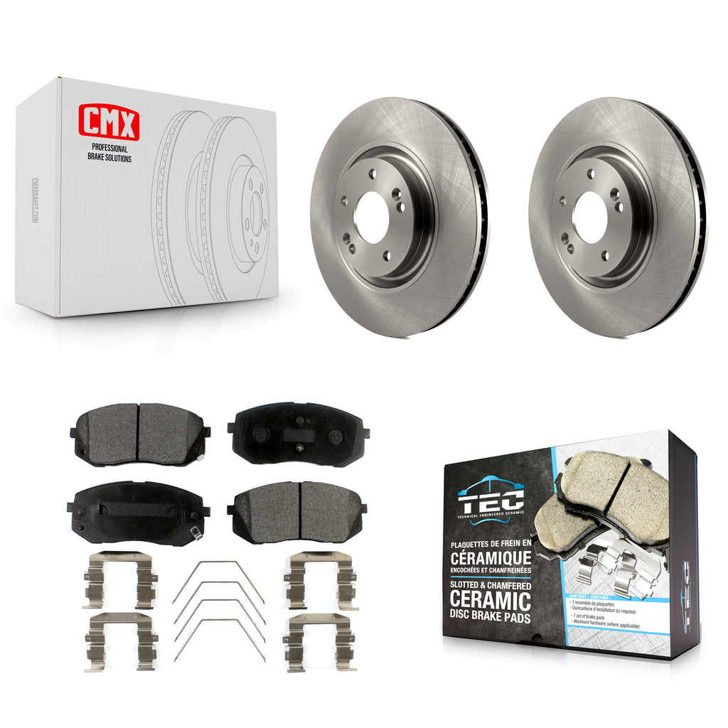 Front Disc Brake Rotors And Ceramic Pads Kit For Hyundai Sonata Kia Optima