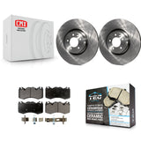 Front Disc Brake Rotors And Ceramic Pads Kit For Land Rover Range Sport