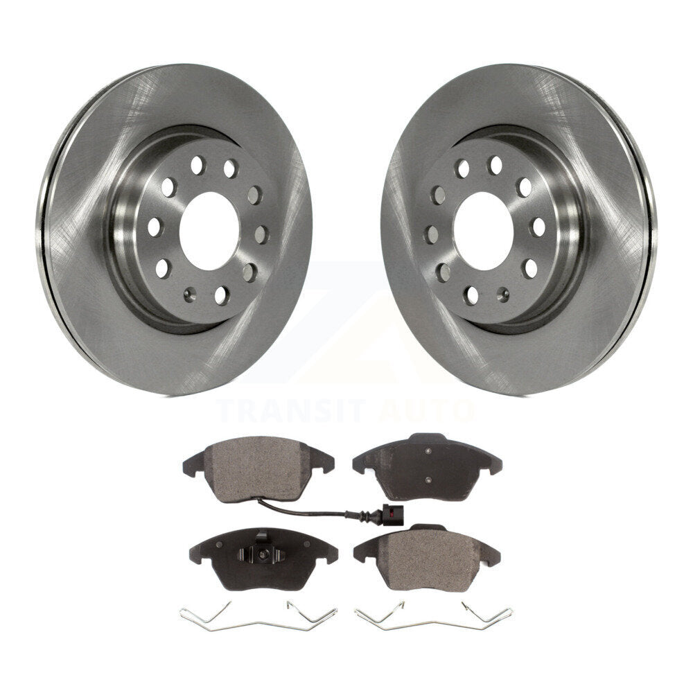 Front Disc Brake Rotors And Ceramic Pads Kit For Volkswagen GTI Audi A3 Quattro