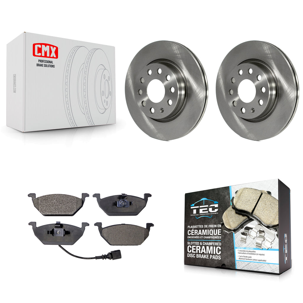 Front Brake Rotor Ceramic Pad Kit For Volkswagen Jetta With 280mm Diameter