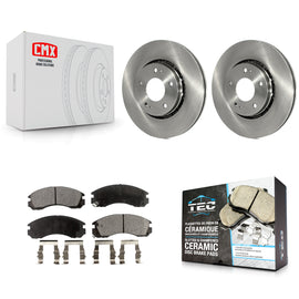 Front Disc Brake Rotors And Ceramic Pads Kit For Mitsubishi Lancer