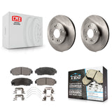 Front Brake Rotor Ceramic Pad Kit For Honda Civic LX SE with Manual transmission