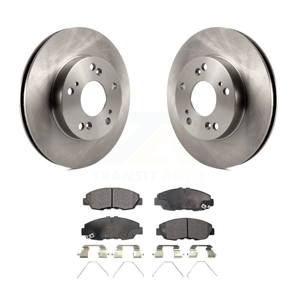 Front Disc Brake Rotors And Ceramic Pads Kit For Honda Civic