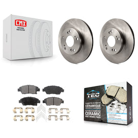Front Disc Brake Rotors And Ceramic Pads Kit For Honda Civic Acura ILX