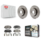 Front Disc Brake Rotors And Ceramic Pads Kit For Kia Rio