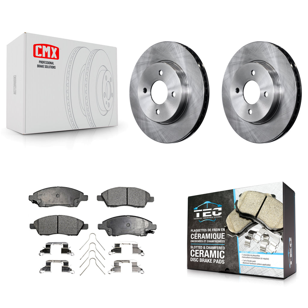 Front Disc Brake Rotors And Ceramic Pads Kit For Nissan Versa Note Micra