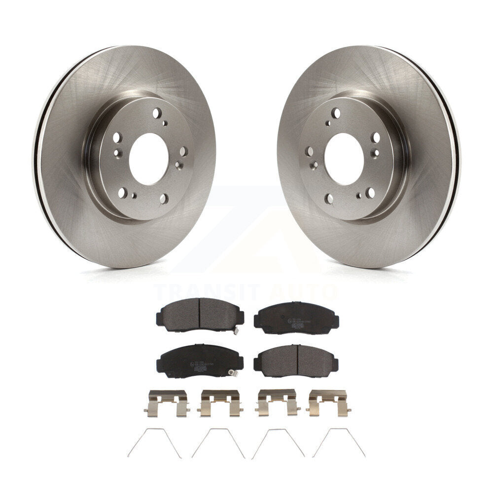 Front Disc Brake Rotors And Ceramic Pads Kit For Honda Civic