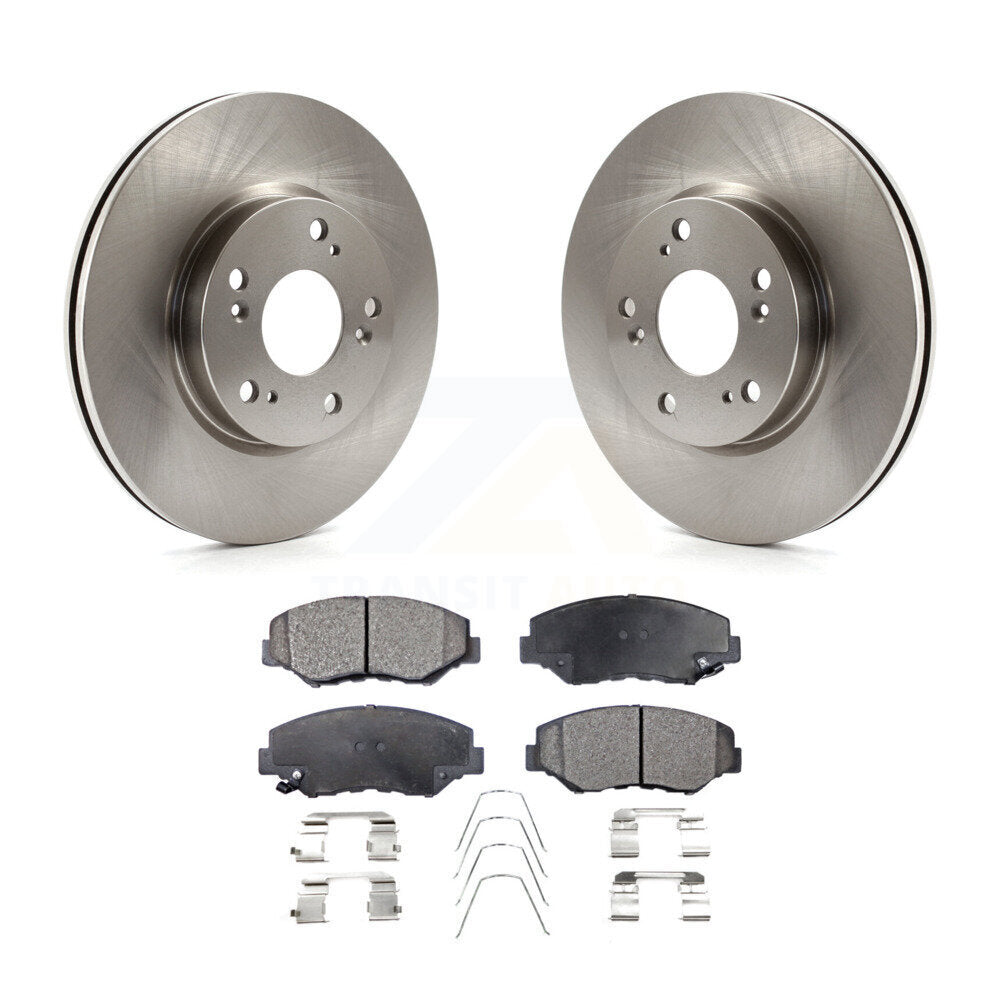 Front Disc Brake Rotors And Ceramic Pads Kit For 2013 Acura ILX 2.0L