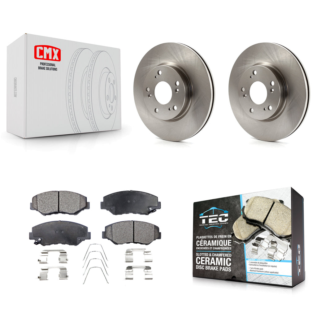 [Front] 2013 Acura ILX 2.0L Premium OE Brake Rotors & Ceramic Pads Kit For Max Braking