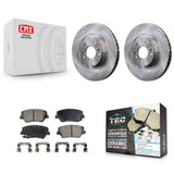 Front Disc Brake Rotors & Ceramic Pad Kit For Hyundai Santa Fe Sport Kia Sorento