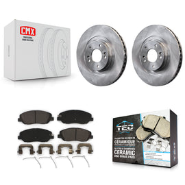 Front Disc Brake Rotors And Ceramic Pads Kit For Hyundai Santa Fe XL