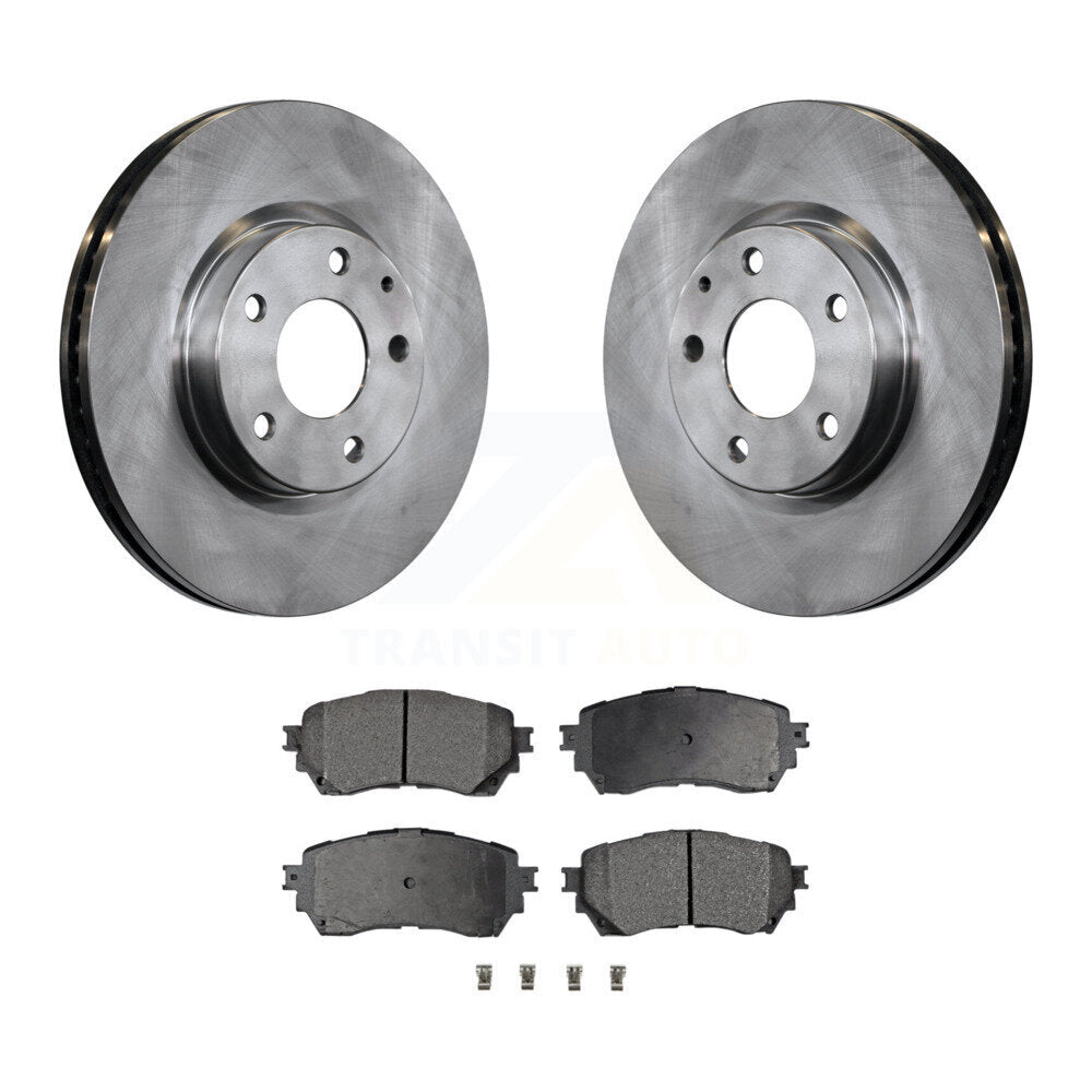 Front Disc Brake Rotors And Ceramic Pads Kit For Mazda 6