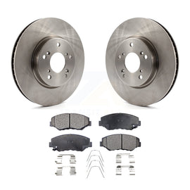 Front Brake Rotor Ceramic Pad Kit For 15 Honda Civic EX with Manual transmission