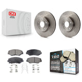 Front Brake Rotor Ceramic Pad Kit For 15 Honda Civic EX with Manual transmission